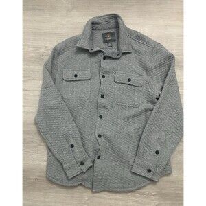 Cloudveil Shirt Jacket Shacket Men Gray Quilted Snap Front Pockets Large